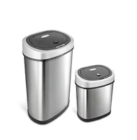 Ninestars Touchless Motion Sensor Trash Can 13.2 Gallon & 3.2 Gallon