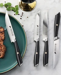 Saveur Selects Voyage Series 4-Pc. Fine Edge Forged German Steel Steak Knife Set