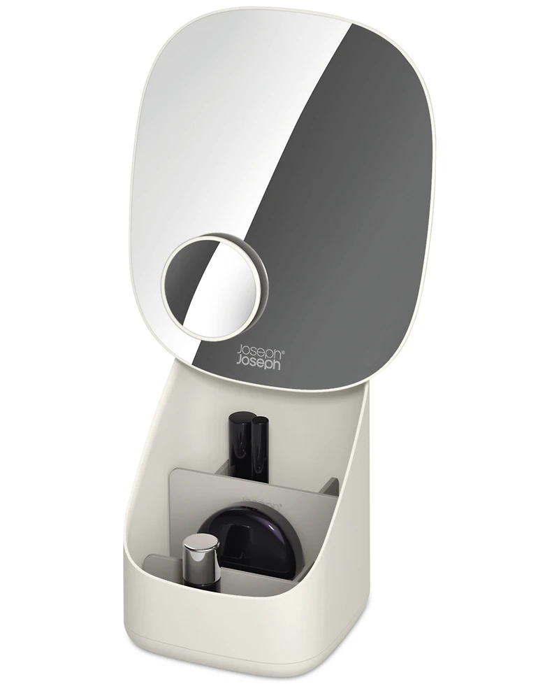 Joseph Joseph Viva Pedestal Mirror with Cosmetic Organizer