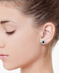 Effy Sapphire (1/3 ct. t.w.) & Diamond Stud Earrings 14k White Gold. (Also available Ruby and Emerald)