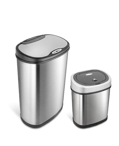 Ninestars Rectangular Motion Sensor Trash Can 13.2 Gallon & 3.2 Gallon