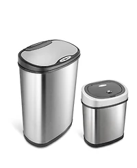 Ninestars Rectangular Motion Sensor Trash Can 13.2 Gallon & 3.2 Gallon