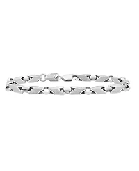 Men's Polished Link Bracelet in Sterling Silver
