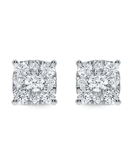 Diamond Square Cluster Stud Earrings (2 ct. t.w.)