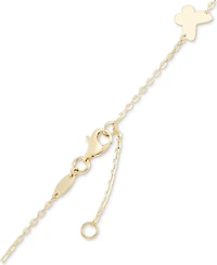 Polished Butterfly Ankle Bracelet in 10k Gold