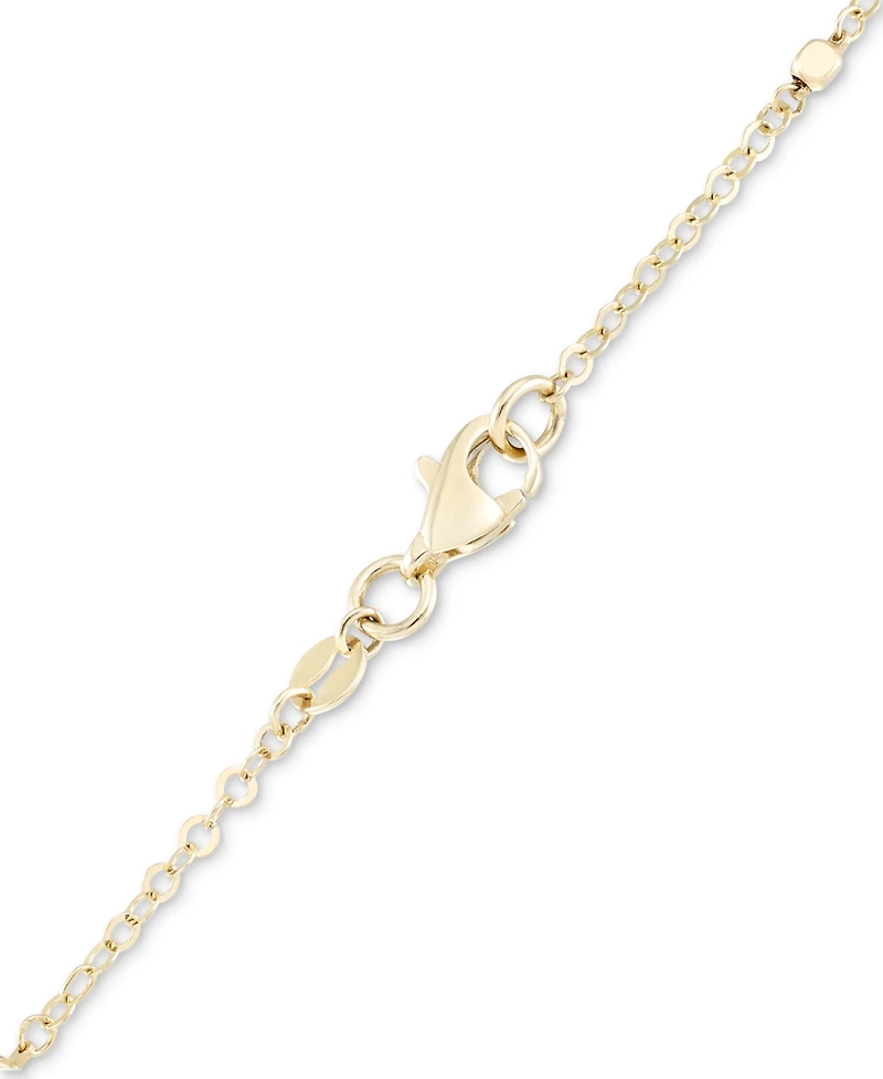 Enamel Evil Eye Charm Bracelet in 10k Gold