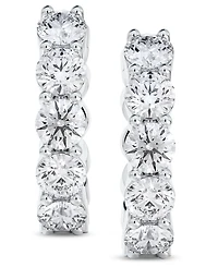 Portfolio by De Beers Forevermark Diamond Extra Small Hoop Earrings (3/4 ct. t.w.) in 14k White Gold, 0.385"