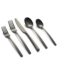 Cambridge Silversmiths Beacon Black Satin 45-Piece Flatware Set, Service for 8