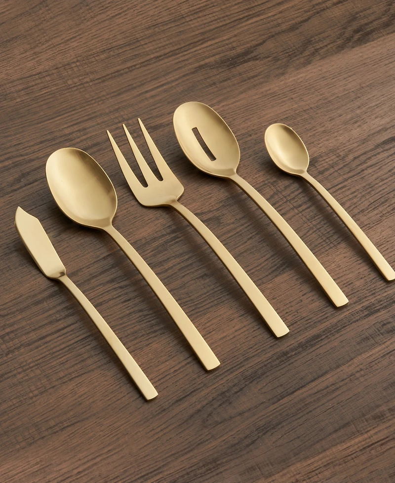 Cambridge Silversmiths Beacon Gold Satin 45-Piece Flatware Set, Service for 8