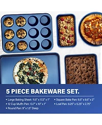 15-Piece Ultra-Durable Non-Stick Diamond Infused Cookware and Bakeware Set