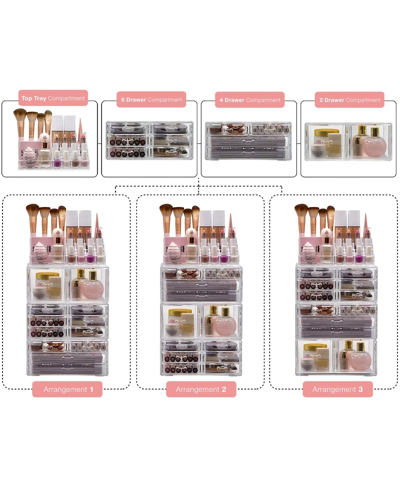 Sorbus Cosmetic Makeup and Jewelry Storage Case Holder