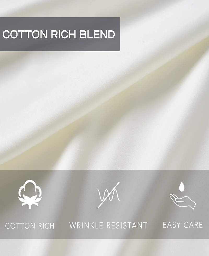 Nautica Solid Cotton Rich Blend Fitted Sheet