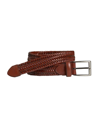 Johnston & Murphy Men's Leather Braided Belt