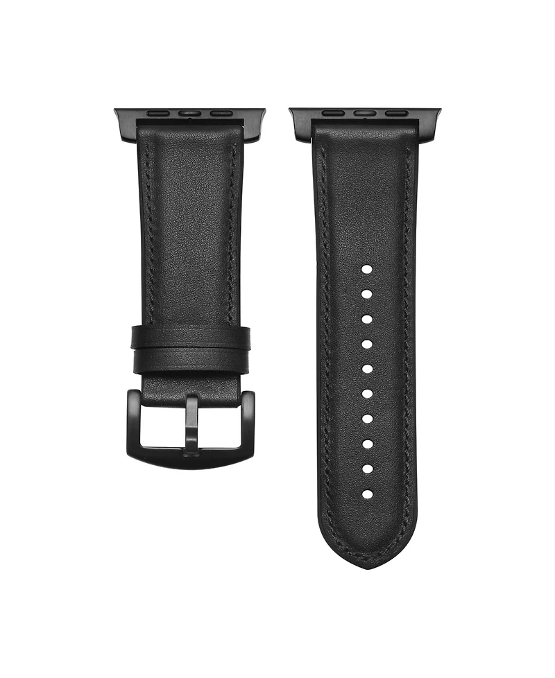 Men's and Women's Genuine Black Leather Band for Apple Watch 42mm