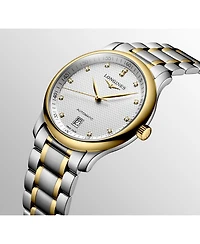 Longines Men's Swiss Automatic Master Diamond Accent 18k Gold and Stainless Steel Bracelet Watch 39mm L26285777