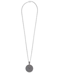 Men's Diamond Circle 22" Pendant Necklace (1/2 ct. t.w.) Sterling Silver (Also Black Diamond)