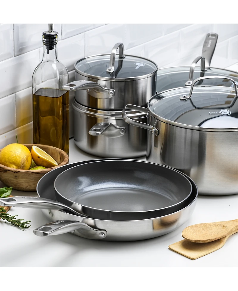 GreenPan Chatham Stainless Ceramic Nonstick 12-Pc. Cookware Set