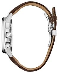 Citizen Eco-Drive Men's Calendrier Brown Leather Strap Watch 44mm