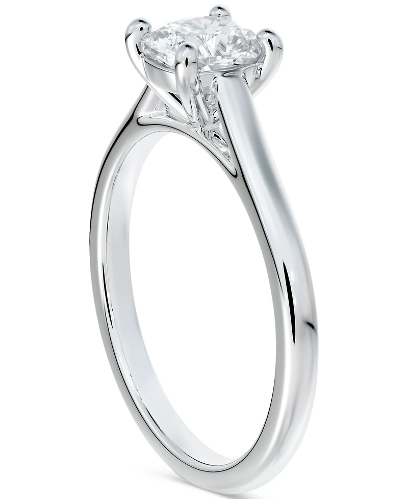 Portfolio by De Beers Forevermark Diamond Cushion-Cut Cathedral Solitaire Engagement Ring (1/2 ct. t.w.) in 14k White Gold