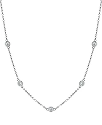 Cubic Zirconia Station Necklace, 16" + 2" extender, Macy's Exclusive