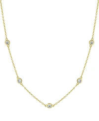Cubic Zirconia Station Necklace, 16" + 2" extender, Macy's Exclusive