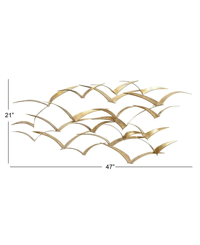 Metal Coastal Birds Wall Decor