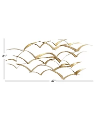 Metal Coastal Birds Wall Decor