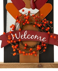 Glitzhome Thanksgiving Pilgrim Couple Porch Decor, 36"