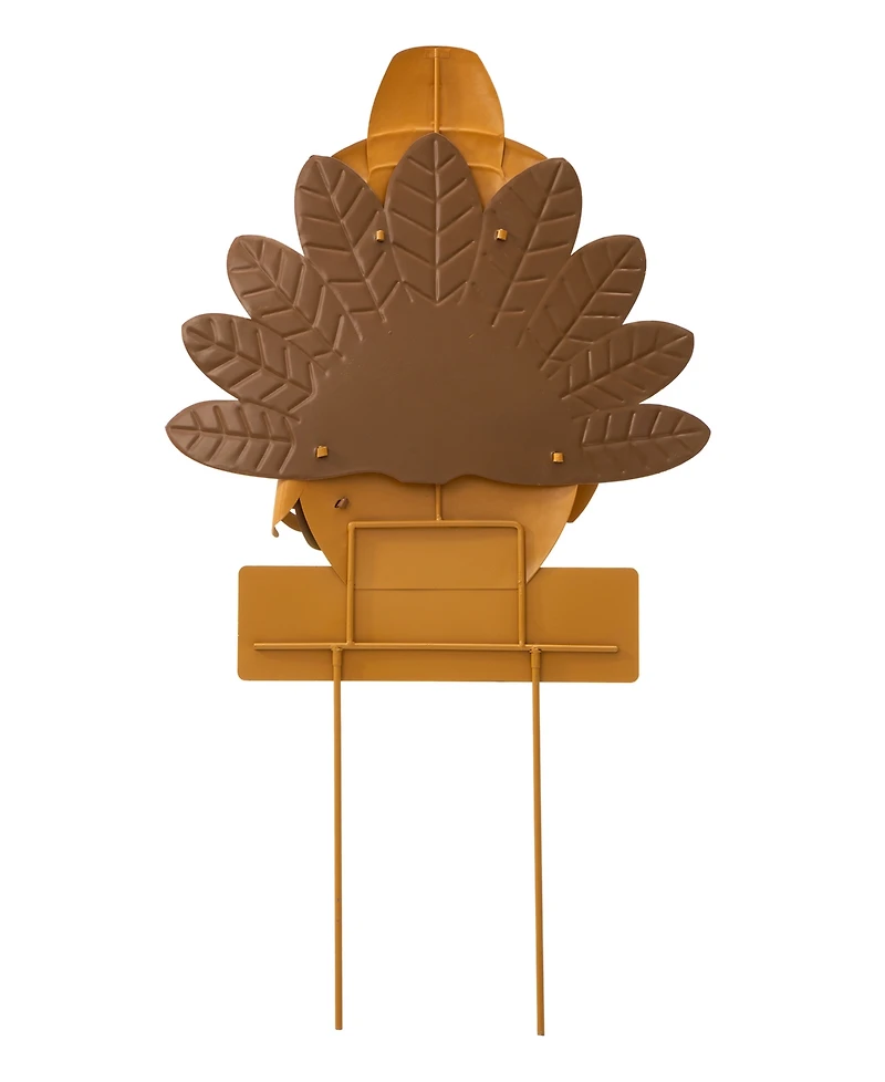 Glitzhome Thanksgiving Turkey Yard Stake or Hanging Wall Decor, 30"