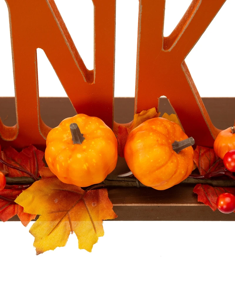 Glitzhome "Thankful" Table Decor, 20"