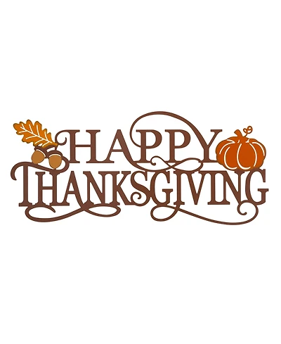 Glitzhome "Happy Thanksgiving" Wall Decor, 24"