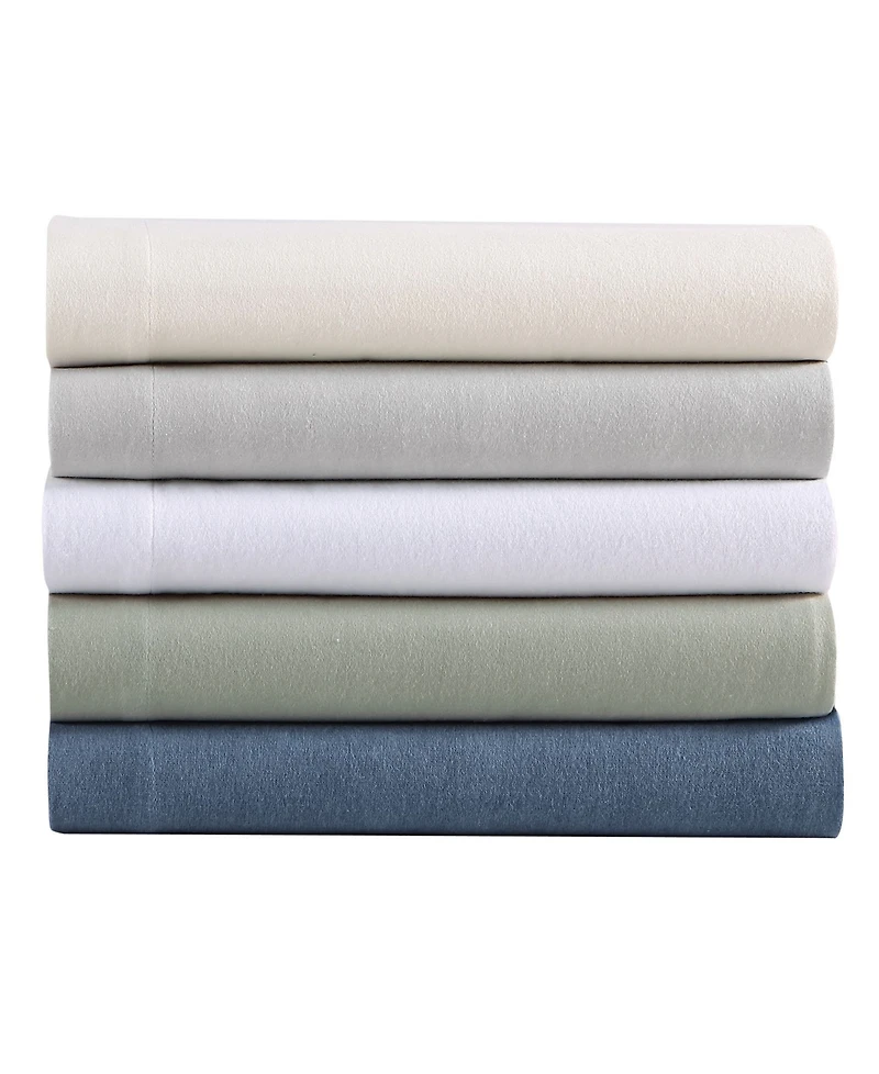 Eddie Bauer Solid 100% Cotton Brushed Flannel 4-Pc. Sheet Set