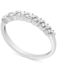 Diamond Swirl Ring (1/10 ct. t.w.) Sterling Silver