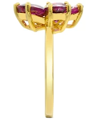 Rhodolite Garnet Flower Statement Ring (3-3/4 ct. t.w.) in 14k Gold-Plated Sterling Silver
