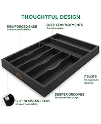 Royal Craft Wood Kitchen Drawer Organizer Utensil Holder and Cutlery Tray