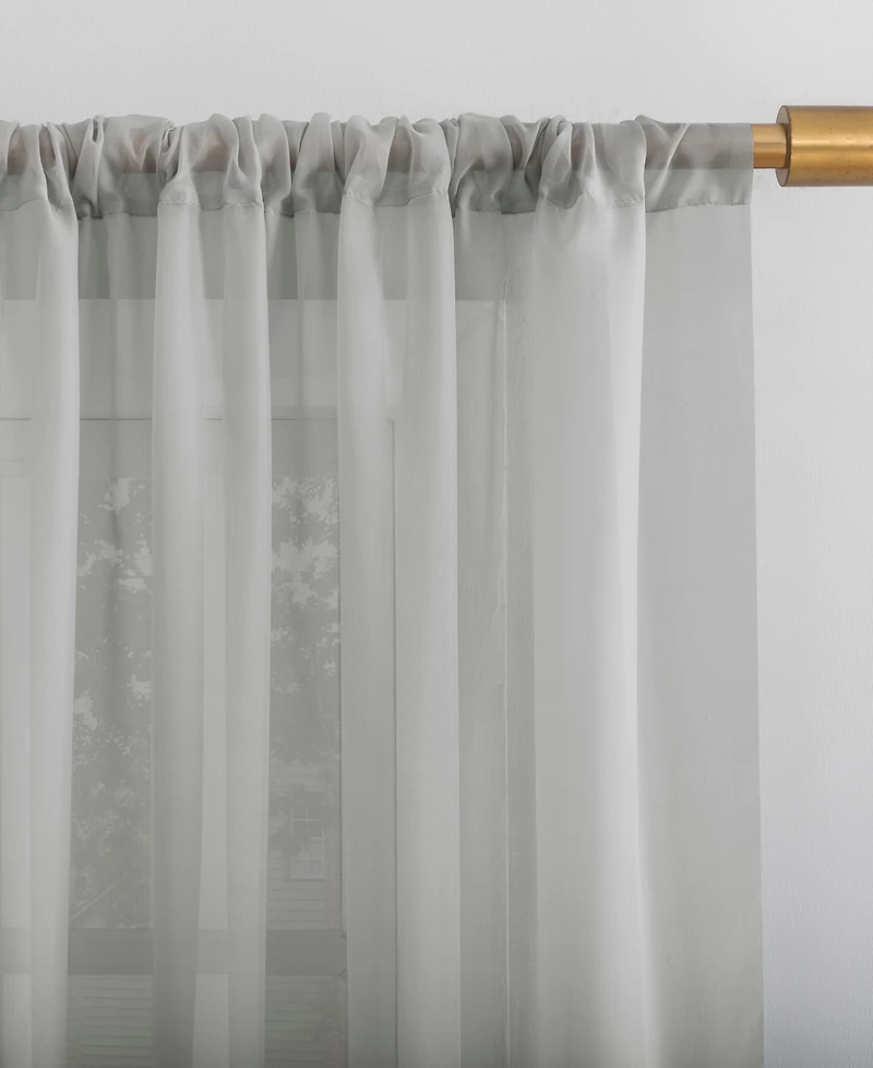 Mallory Sheer Voile Rod Pocket Curtain Panel