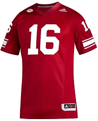 Men's #16 Red Louisville Cardinals Premier Strategy Football Jersey