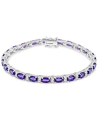Citrine (10 ct. t.w.) & White Topaz (1-3/4 ct. t.w.) Link Bracelet in Sterling Silver