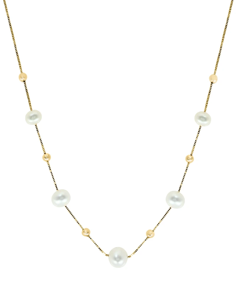 Effy Cultured Freshwater Pearl (5mm-6-1/2mm) 18" Statement Necklace in 14k Gold