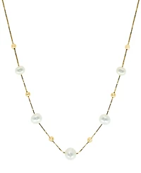 Effy Cultured Freshwater Pearl (5mm-6-1/2mm) 18" Statement Necklace in 14k Gold