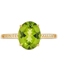 Peridot (2-3/4 ct. t.w.) & Diamond (1/20 ct. t.w.) Ring in 14k Gold