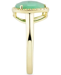 Emerald (4 ct. t.w.) & Diamond (1/10 ct. t.w.) Statement Ring in 14k Gold (Also in Ruby & Sapphire)