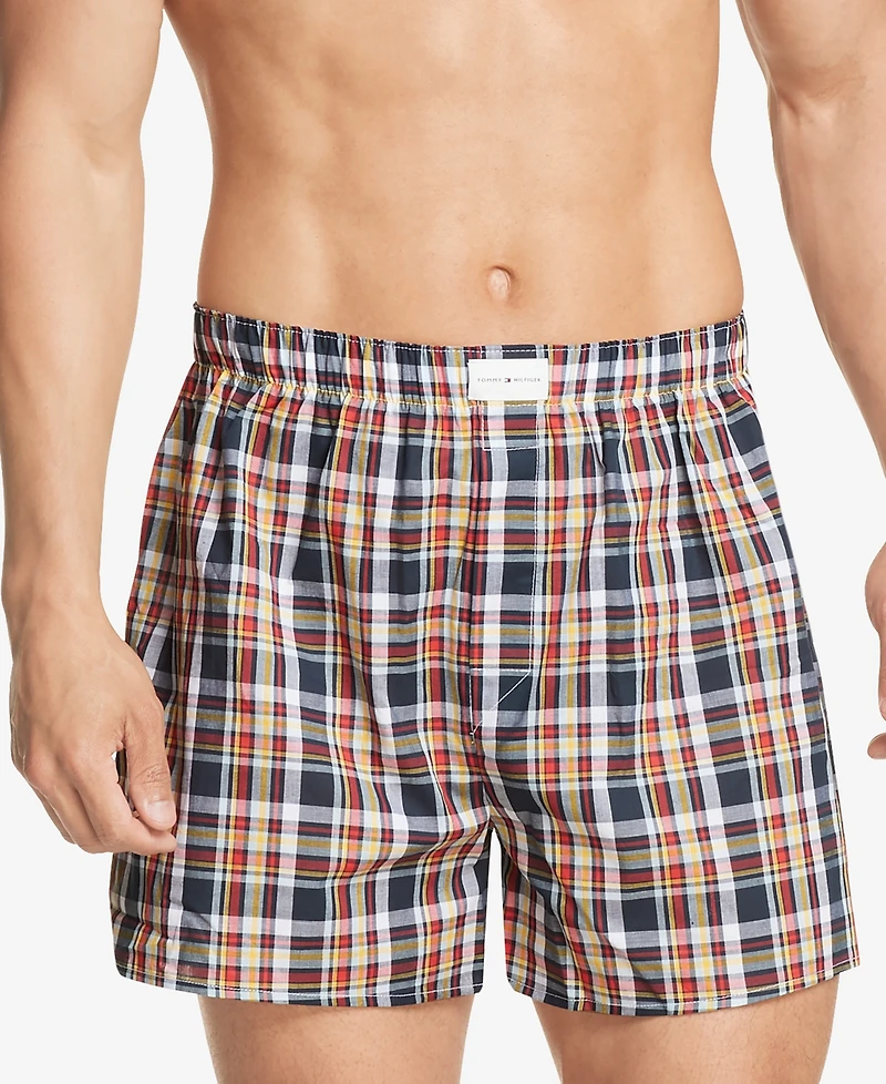 Tommy Hilfiger Men's 3-Pack Classic Printed Cotton Poplin Boxers