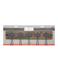 Spectrum Vintage-Inspired Living Wall Mount 5 A-Hook with Nameplates