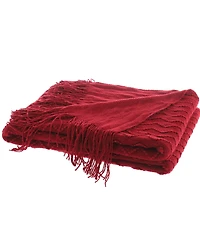 Happycare Textiles Solid Soft Zigzag Lightweight Throw, 60" x 50"