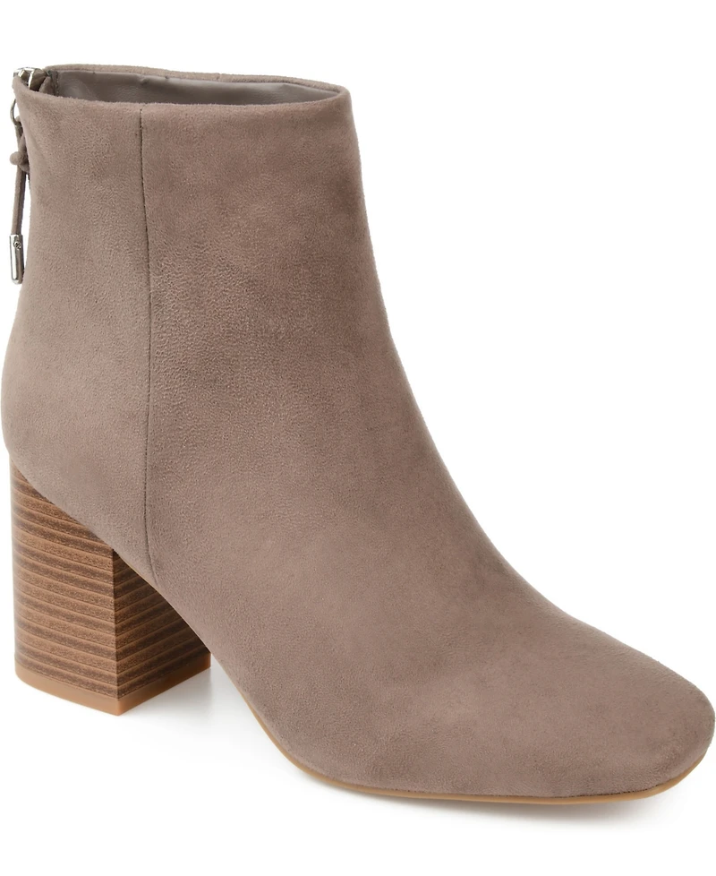 Journee Collection Women's Audrina Stacked Heel Dress Booties