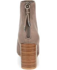 Journee Collection Women's Audrina Stacked Heel Dress Booties