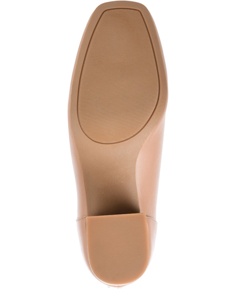 Journee Collection Women's Maize Square Toe Stacked Heel Booties