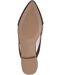 Journee Collection Women's Reeo Mesh Pointed Toe Slip On Mules