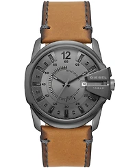 Diesel Men's Master Chief Three-Hand Brown Leather Watch 46mm